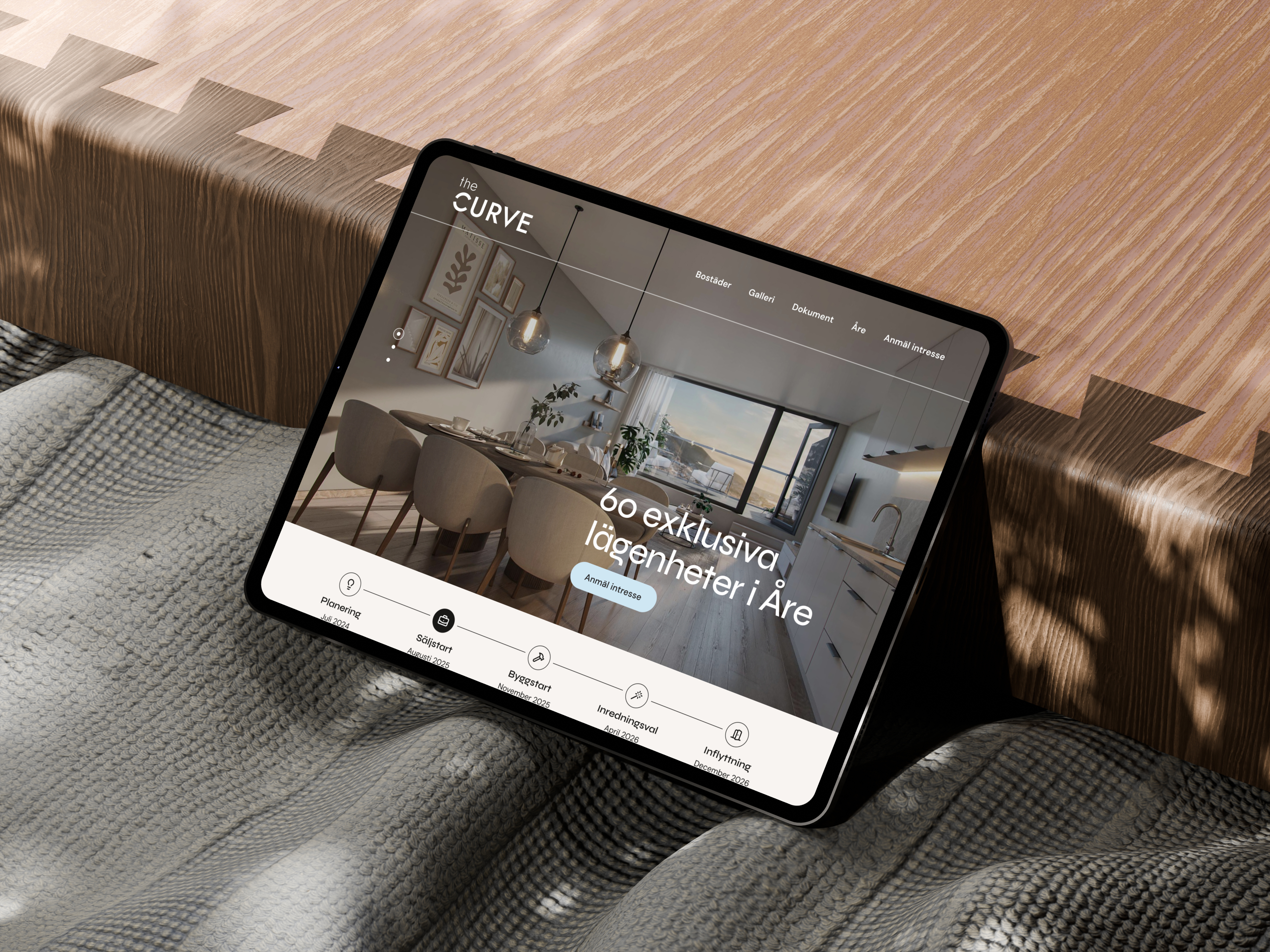 Projekthemsida för nybyggnation i Åre